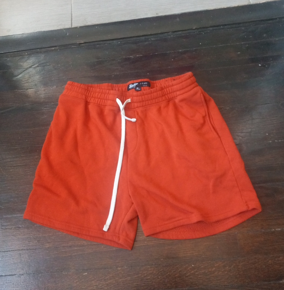 Brooklyn Cloth Mens Orange 5" Short Size XL White Drawstring Cozy Comfort .